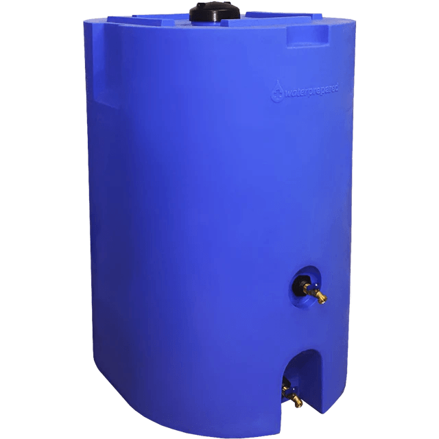 160 Gallon Water Storage Tank by WaterPrepared - Stackable Emergency Water Container with Biofilm Defender for Emergency Disaster Preparedness - Water Supply Tanks
